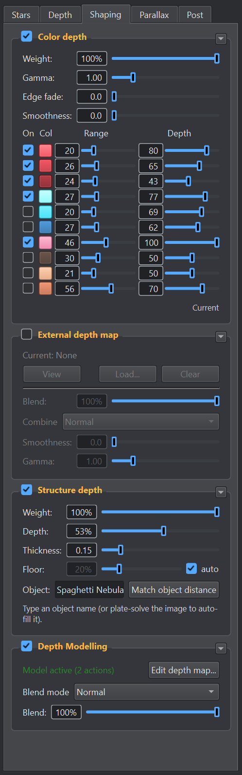 Shaping tab